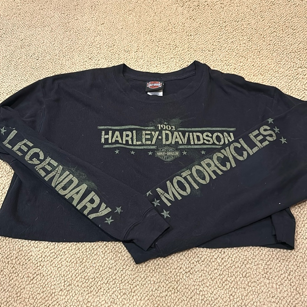 Harley Davidson cropped shirt